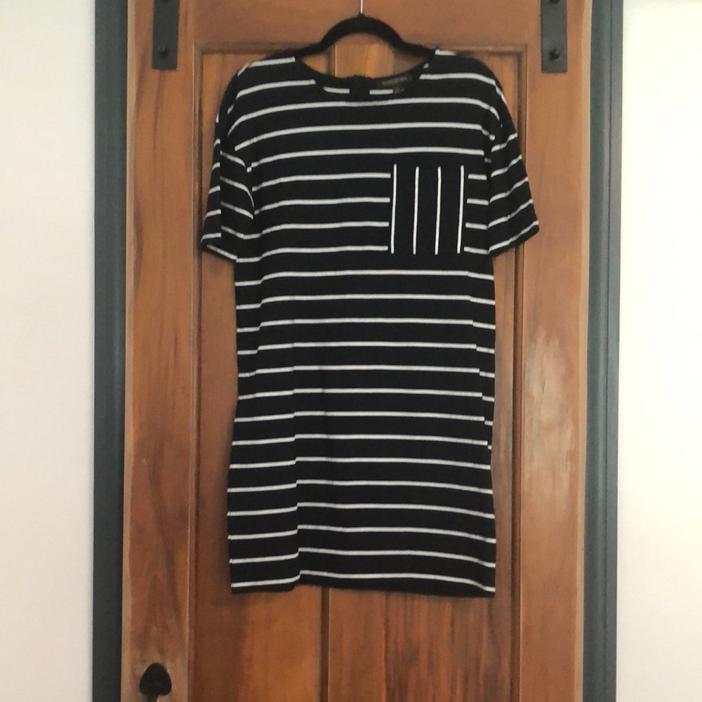 Navy Striped Banana Republic Shirt Dress